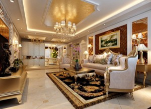 European-style-living-room-sofa-Photo-Wall