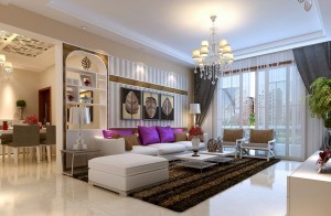 Pastoral-style-living-dining-room-lighting-design