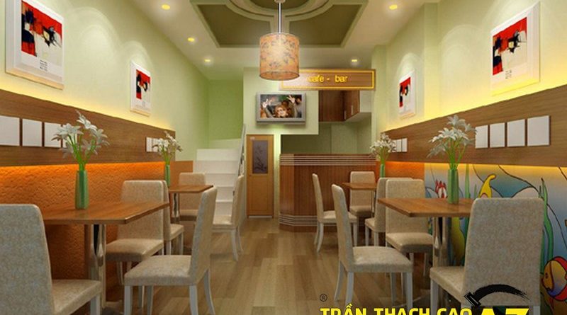 Trần thạch cao đẹp cho quán cafe tại Hà Nội