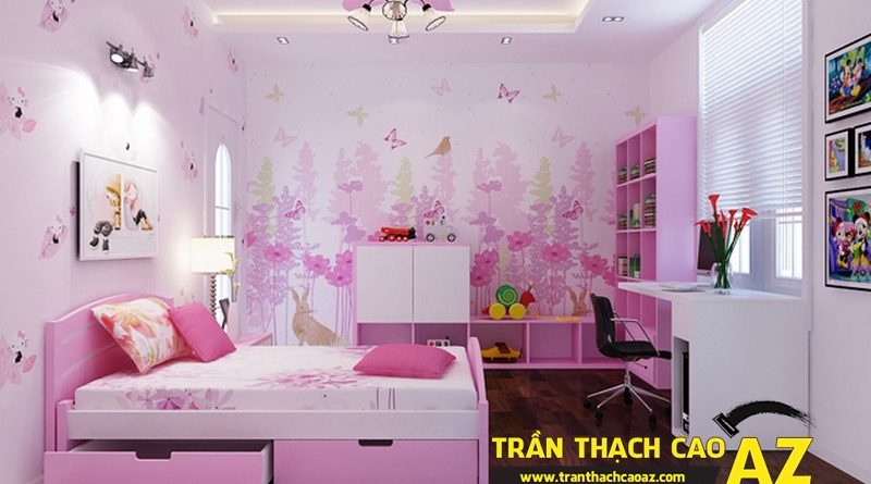 Những điều cần nhớ khi thiết kế trần thạch cao phòng trẻ em