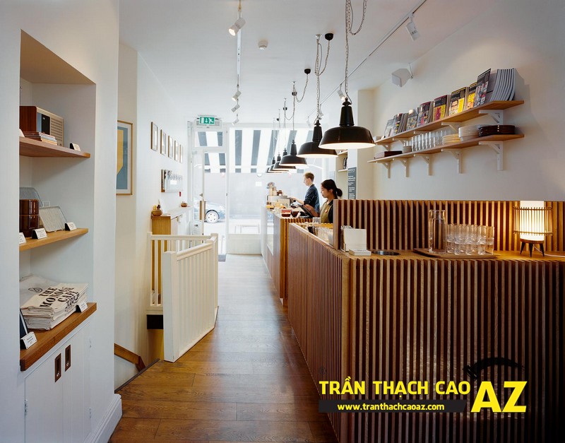 Mẫu thiết kế trần thạch cao quán cafe chất lạ, sang chảnh 07
