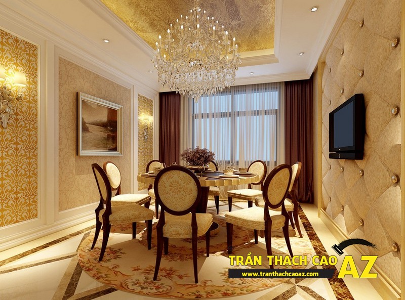 Những hình ảnh đặc trưng của thiết kế trần thạch cao cổ điển 01