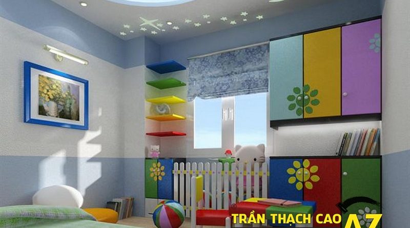 Bộ sưu tập những thiết kế trần thạch cao phòng ngủ trẻ em hot nhất 2016