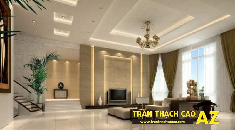 Mẫu trần thạch cao đơn giản mà đẹp 2016
