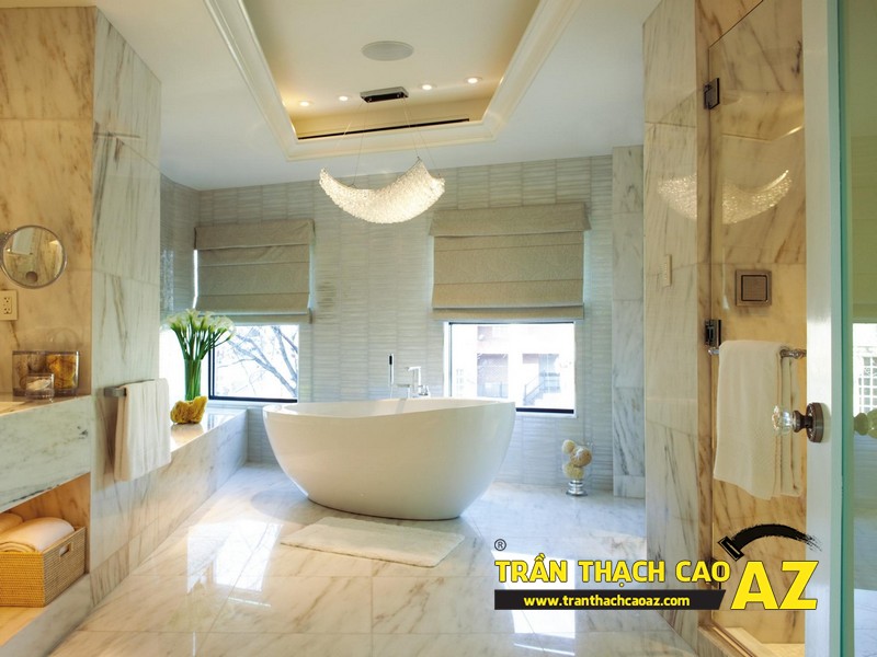 Phòng tắm hiện đại, đẳng cấp, sang trọng với tạo hình trần thạch cao 01