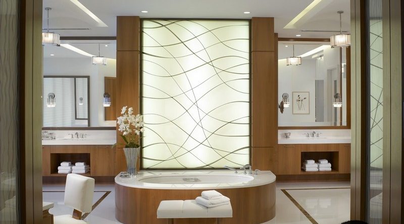 Trần thạch cao phòng tắm đẹp như spa