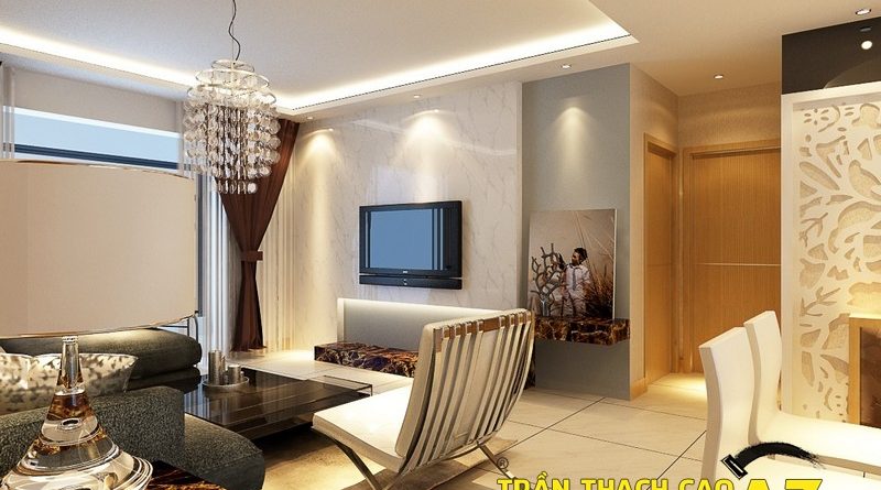 Không gian sống đẹp khác biệt nhờ tạo hình trần thạch cao tầng áp mái chung cư