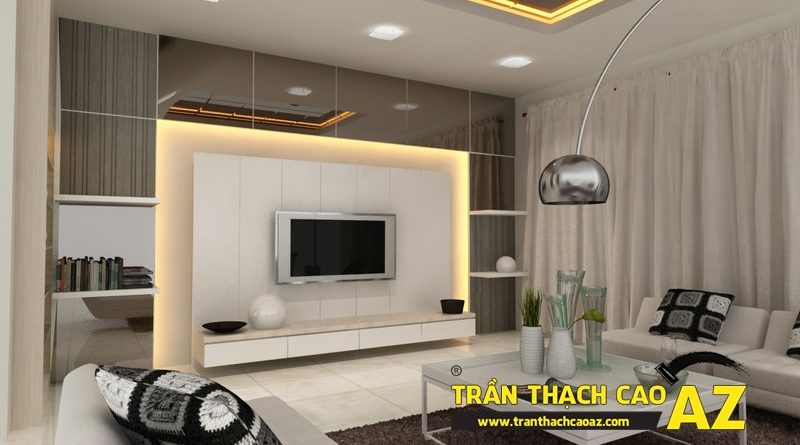 Nên bố trí đèn trần thạch cao như thế nào cho phòng khách nhỏ