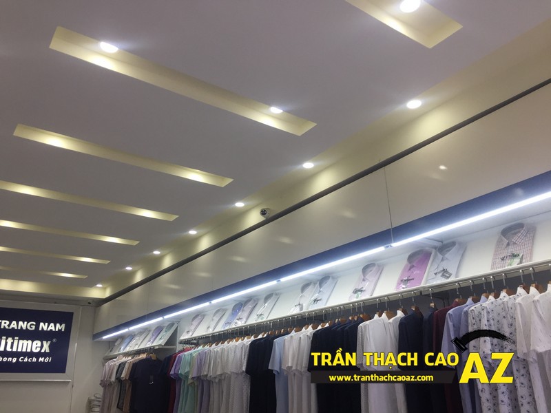 Hoàn thiện thi công trần thạch cao cho cửa hàng quần áo Vitimex, Phủ Lý, Hà Nam