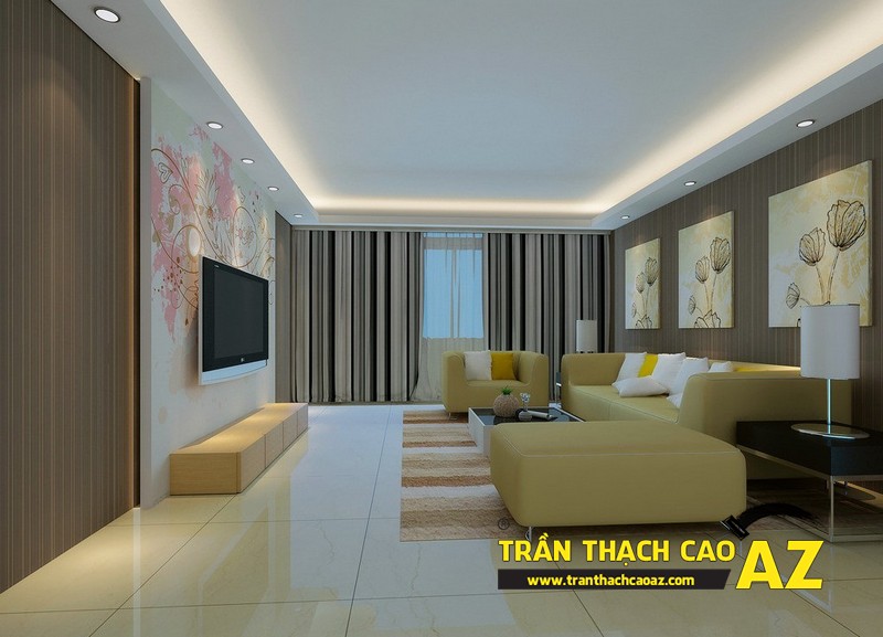 Kinh nghiệm chọn mẫu trần thạch cao nhà ống đẹp thiên về chiều sâu 01 Kinh nghiệm chọn mẫu trần thạch cao nhà ống đẹp thiên về chiều sâu 01