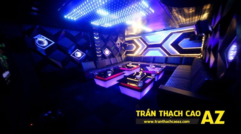 Loạt mẫu trần thạch cao phòng karaoke đẹp cá tính, ấn tượng, bắt mắt