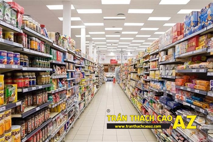 Nhận thi công trần thạch cao cho siêu thị trọn gói, giá rẻ