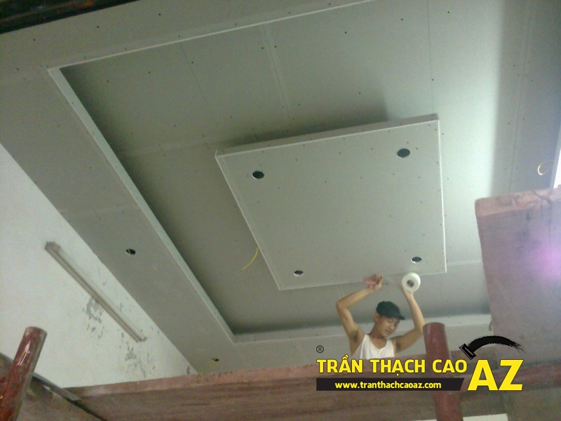 Thi công trần thạch cao nhà chú Tú tại Yên Hòa, Cầu Giấy