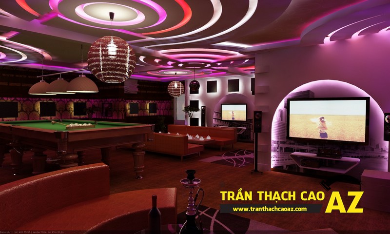 Dịch vụ thiết kế - thi công trần thạch cao phòng karaoke trọn gói 03 Dịch vụ thiết kế - thi công trần thạch cao phòng karaoke trọn gói 03