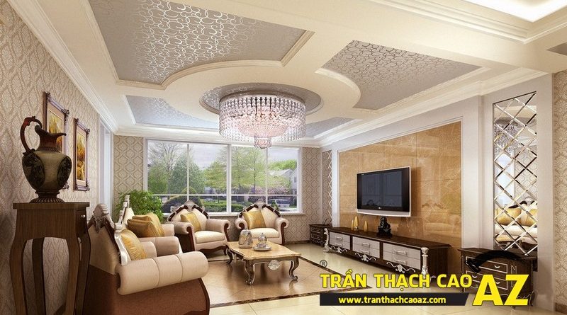 Cách thiết kế trần thạch cao biệt thự hóa giải phong thủy xấu