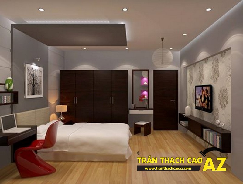 Thiết kế trần thạch cao phòng ngủ cho nhà chung cư