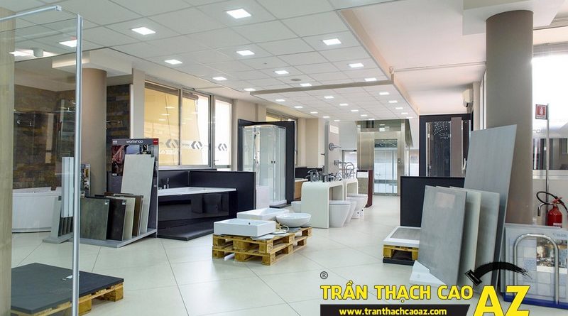Dịch vụ thiết kế trần thạch cao showroom - shop giá rẻ, trọn gói