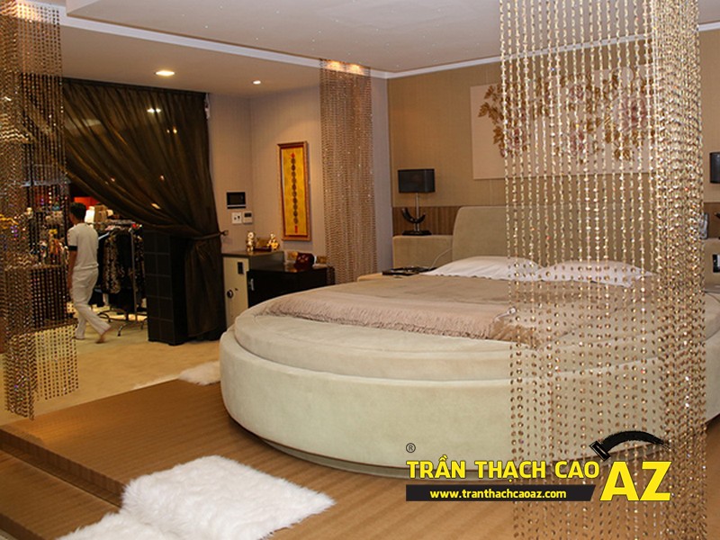 Trần thạch cao phòng ngủ theo phong cách hiện đại cho nhà biệt thự