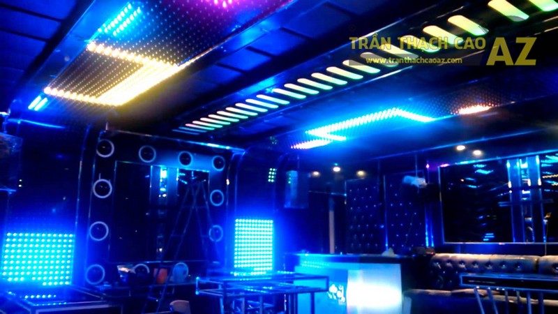 Cách phối màu đẹp xuất sắc ở trần thạch cao phòng karaoke - 01