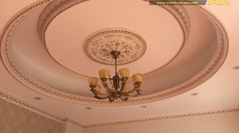 Chao đảo trước mẫu trần thạch cao biệt thự đẹp cổ điển sang trọng của nhà chị Thảo, Đại Mỗ