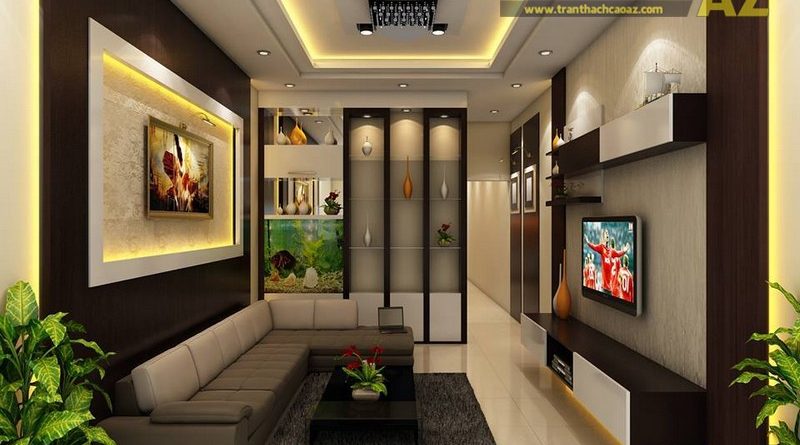 Mẫu trần thạch cao phòng khách nhỏ đẹp nhất 2016