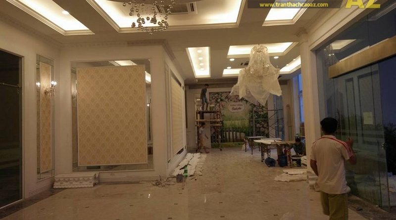 Thi công trần thạch cao cho tòa nhà Lotte Hà Nội