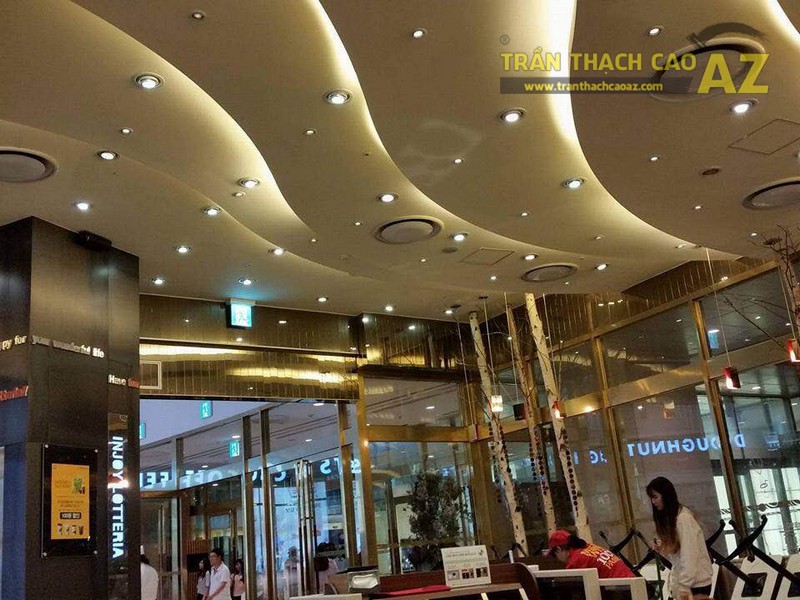 Thi công trần thạch cao cho đại sảnh trung tâm thương mại, khách sạn tại Hà Nội