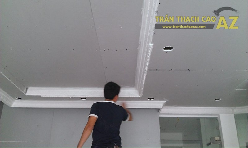 Thi công trần thạch cao theo phong cách cổ điển cho nhà anh Thái tại Hải Phòng