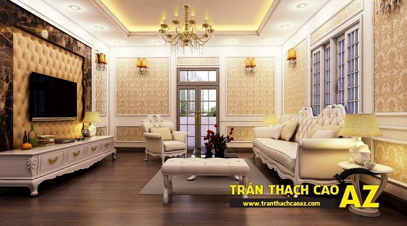Ngây ngất với thiết kế trần thạch cao biệt thự đẹp hút mắt của gia đình anh Tài, KĐT Định Công