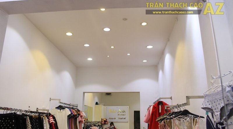 Trần thạch cao cho cửa hàng may đo, thiết kế thời trang Bảo Anh nhẹ nhàng, tinh tế