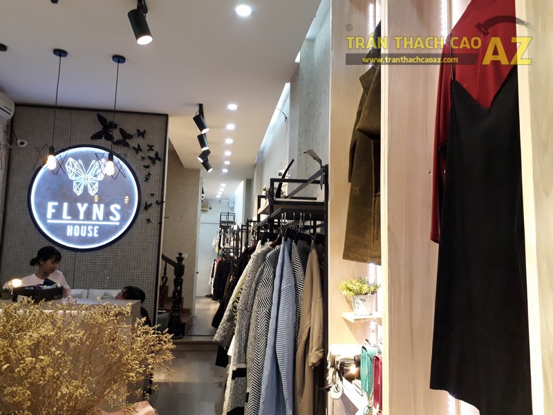 Trần thạch cao cho cửa hàng thời trang Flyns House, 11 chùa Bộc, Đống Đa, Hà Nội