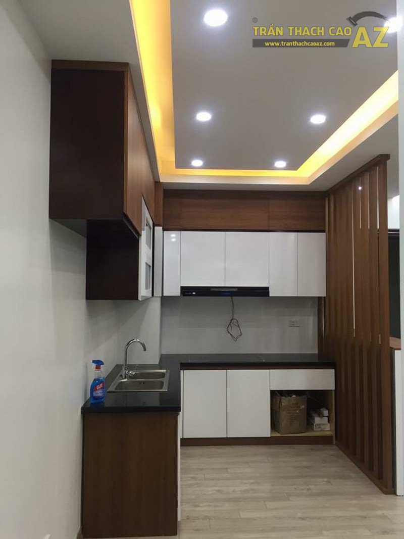 Thiết kế trần thạch cao phòng bếp đẹp của gia đình anh Chiến - 03 Thiết kế trần thạch cao phòng bếp đẹp của gia đình anh Chiến - 03