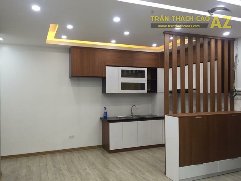 Thiết kế trần thạch cao phòng bếp đẹp của gia đình anh Chiến - 01 Thiết kế trần thạch cao phòng bếp đẹp của gia đình anh Chiến - 01