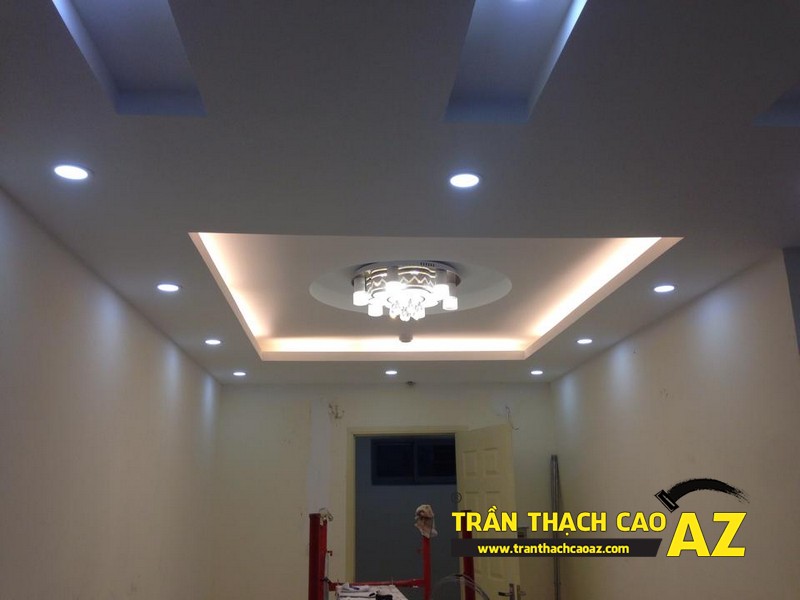 Trần thạch cao phòng khách nhà chú Đức, Biên Giang, Hà Đông, Hà Nội