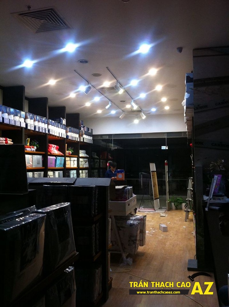 Hoàn thiện tạo hình trần thạch cao showroom AKEMI Uchi, L4 Vincom Center Bà Triệu 06