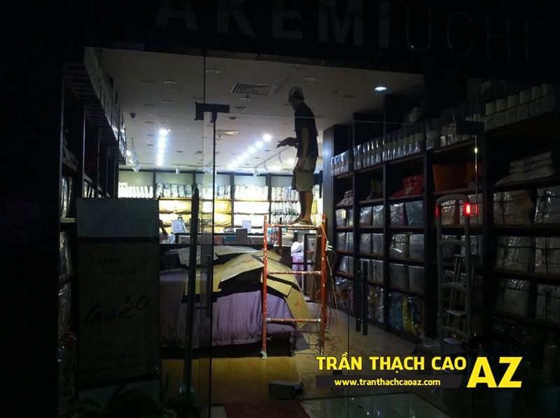 Hoàn thiện tạo hình trần thạch cao showroom AKEMI Uchi, L4 Vincom Center Bà Triệu 01