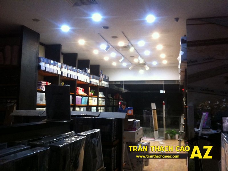 Hoàn thiện tạo hình trần thạch cao showroom AKEMI Uchi, L4 Vincom Center Bà Triệu 05