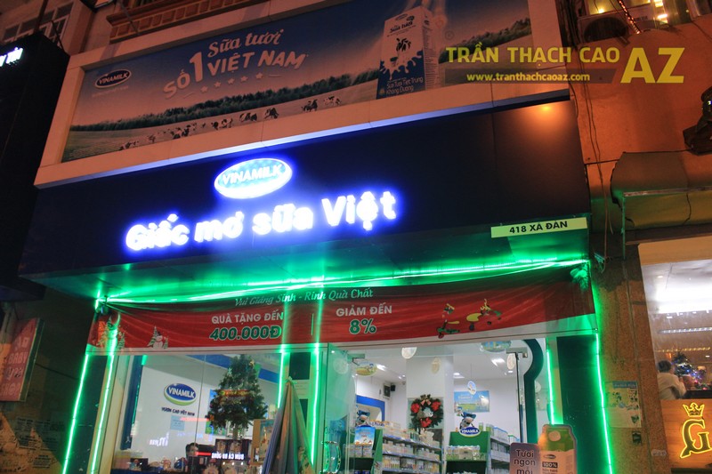Hoàn thiện trần thạch cao cho cửa hàng giấc mơ sữa Việt 418 Xã Đàn, Đống Đa, Hà Nội