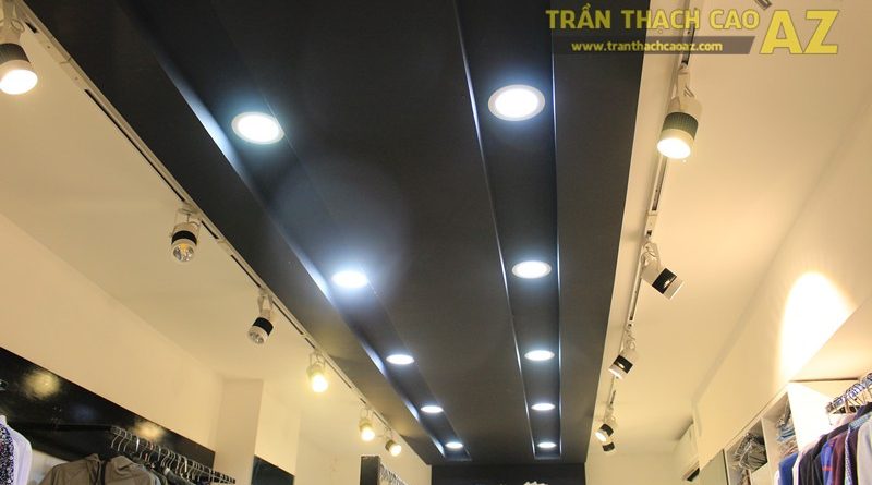 Sử dụng màu đối lập đẹp hiện đại như trần thạch cao shop THUNDER, 324 Thái Hà