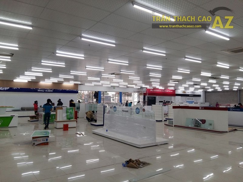 Thi công trần thạch cao cho siêu thị Trần Anh Hà Nam
