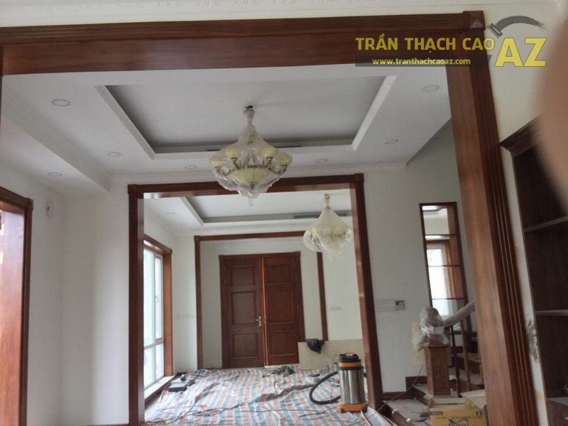 Thi công trần thạch cao cho nhà chú Đạt tại Vinhome Riverside Sài Đồng, Long Biên