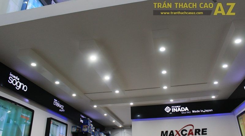 Trần thạch cao cửa hàng thiết bị chăm sóc sức khỏe Maxcare 187 Phố Huế