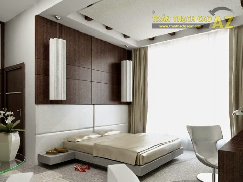 8 mẫu trần thạch cao phòng ngủ phong cách hiện đại