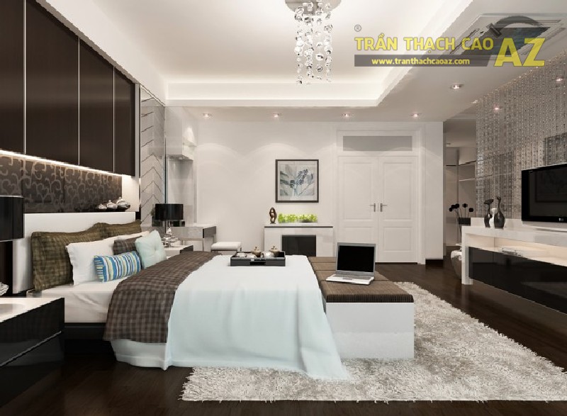 10 ý tưởng thiết kế trần thạch cao giật cấp cho phòng ngủ đẹp mĩ mãn