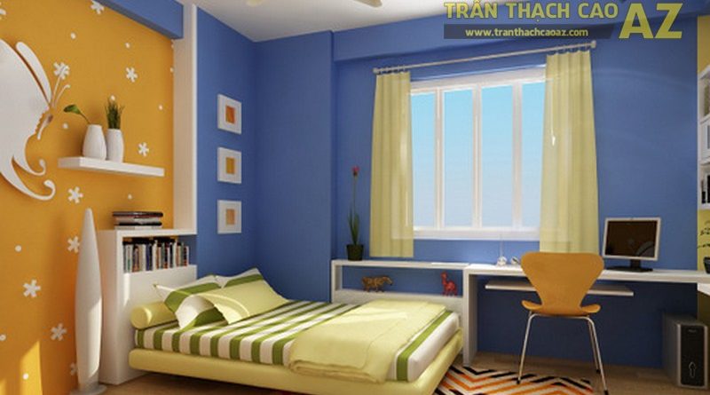 Đẹp không ngờ khi phòng ngủ được trang trí bằng vách thạch cao mẫu 2017