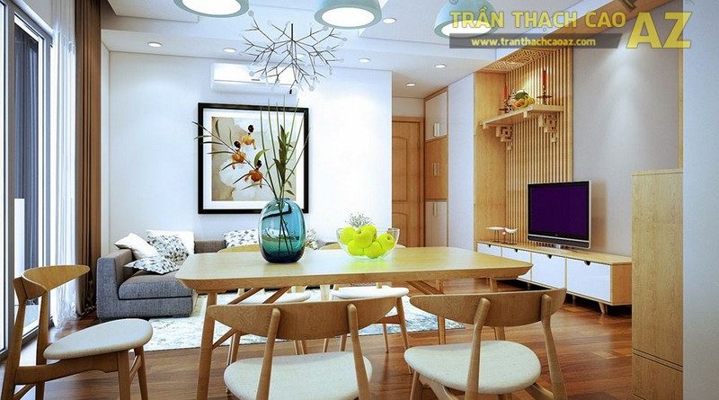 Mẫu trần thạch cao phòng khách cho chung cư năm 2017