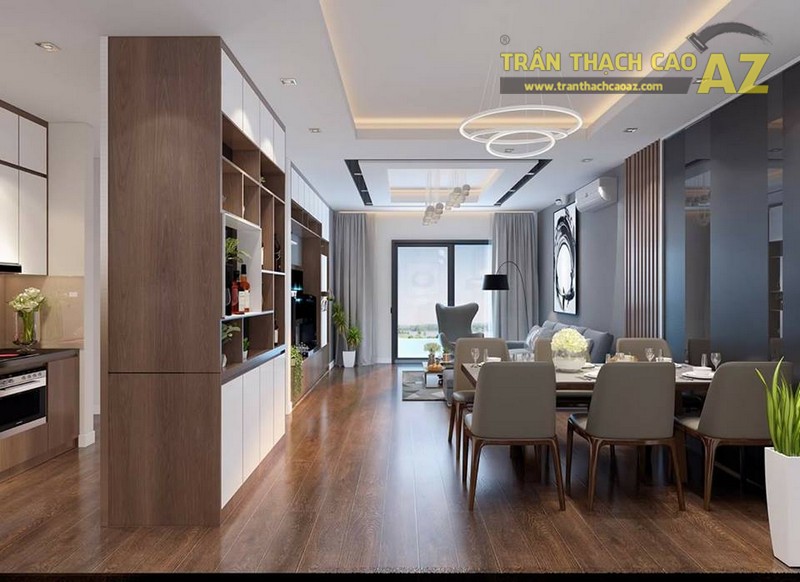 Mẫu trần thạch cao phòng khách cho chung cư năm 2017
