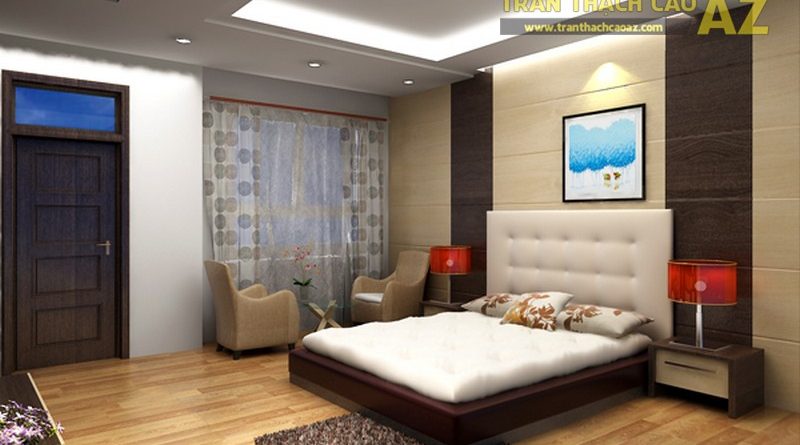 Những mẫu trần đơn giản luôn phù hợp nhất với phòng ngủ nhỏ