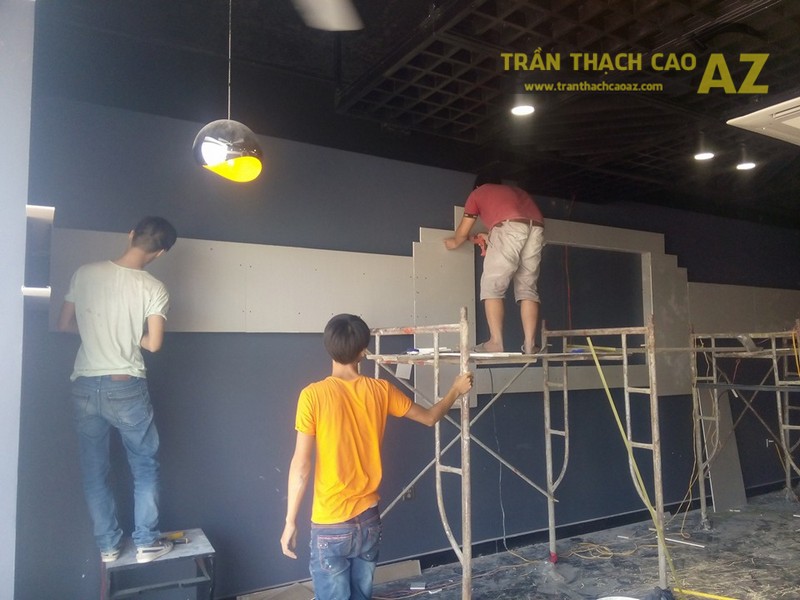 Thi công trần thạch cao cho quán Game Home, Trung Hòa, Cầu Giấy, Hà Nội