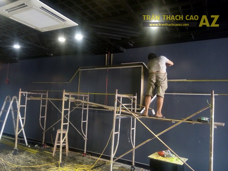 Thi công trần thạch cao cho quán Game Home, Trung Hòa, Cầu Giấy, Hà Nội